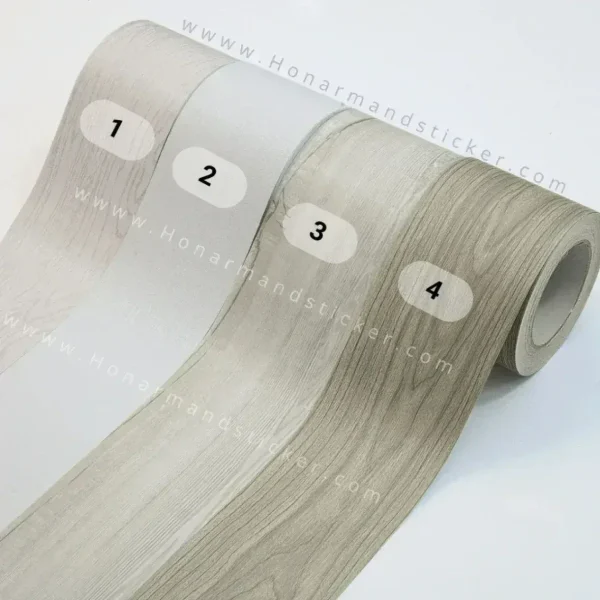 برچسب قرنیز طرح چوب سفید - طوسی