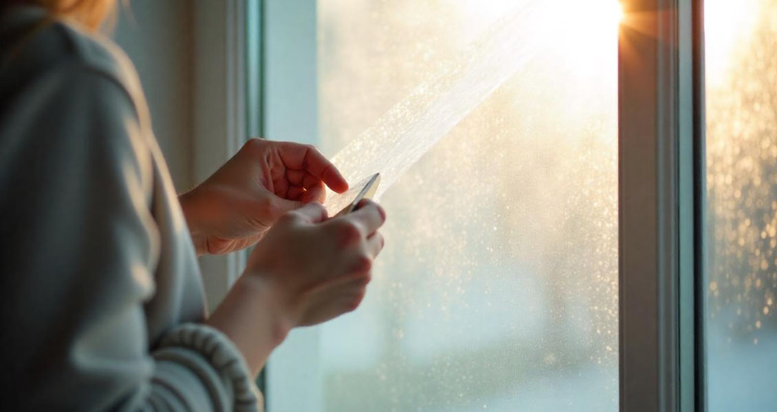 Quick and easy tutorial on removing frosted glass stickers