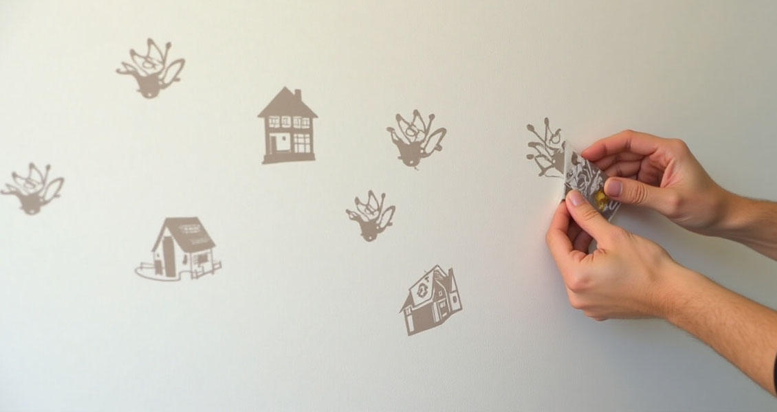 How to stick wall stickers