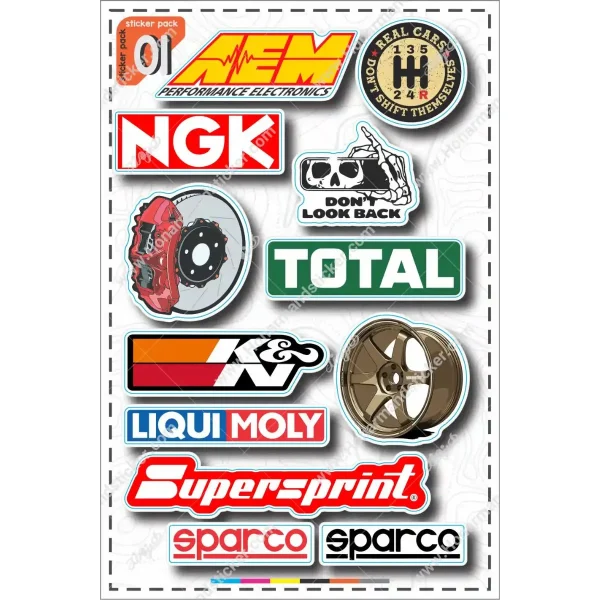 A4 sticker pack, orange tag, code 10-01