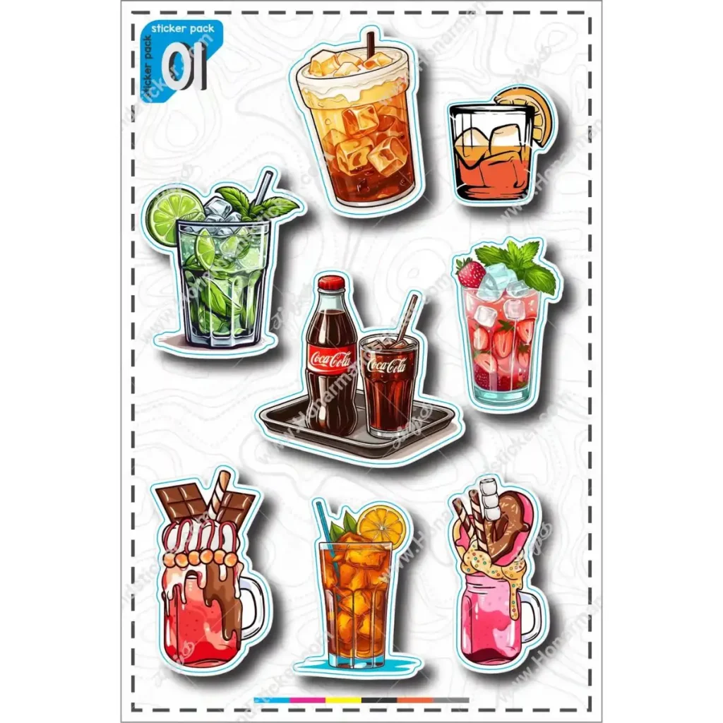 A4 sticker pack, blue tag, code 10-01