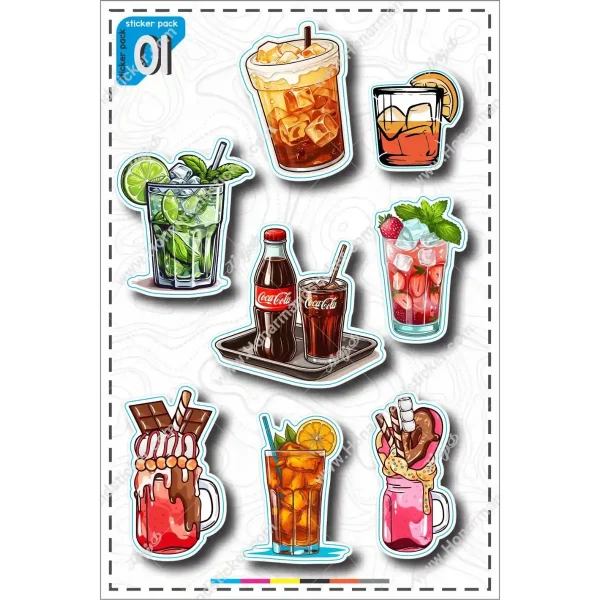 A4 sticker pack, blue tag, code 10-01