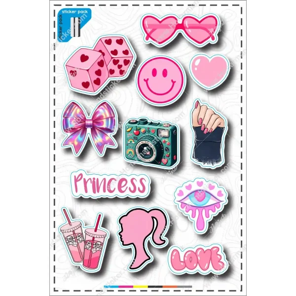 A4 sticker pack, blue tag, code 20-11