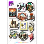 A4 sticker pack, purple tag, code 20-11