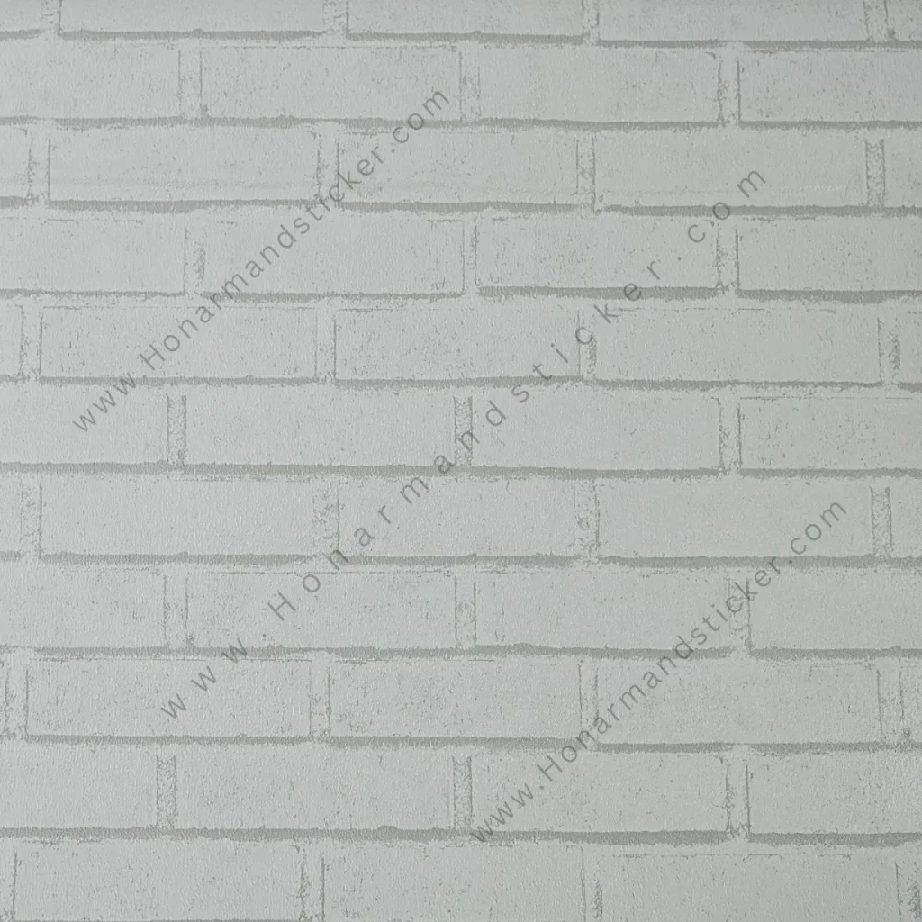 برچسب طرح آجر پفکی سفید - طوسی
