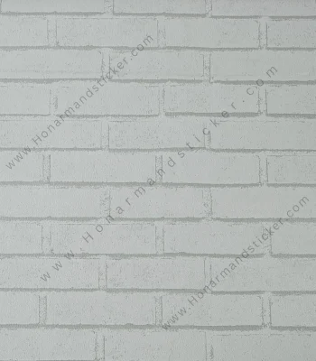 برچسب طرح آجر پفکی سفید - طوسی