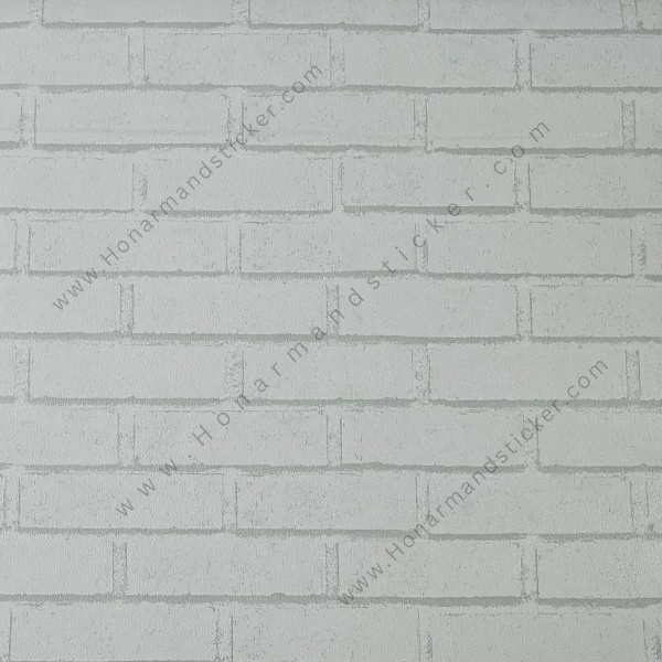 برچسب طرح آجر پفکی سفید - طوسی
