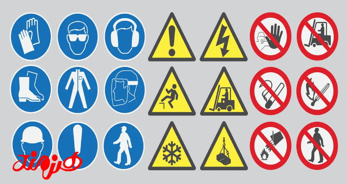 راهنمای جامع علائم ایمنی و هشدار در کارگاه‌های ساختمانی (مطابق با استانداردها)